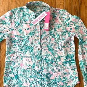 NWT Lilly Pulitzer Sea View Button Down